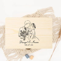 Boite en bois personnalisée mariage