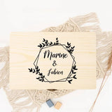 Boite en bois personnalisée mariage