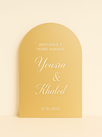 Panneau de bienvenue mariage miroir