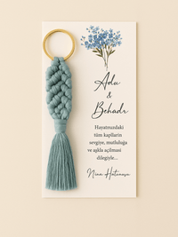 Porte clé macramé mariage