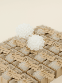 bougie personnalisée mariage fleurs