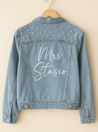 veste en jean personnalisé mariage