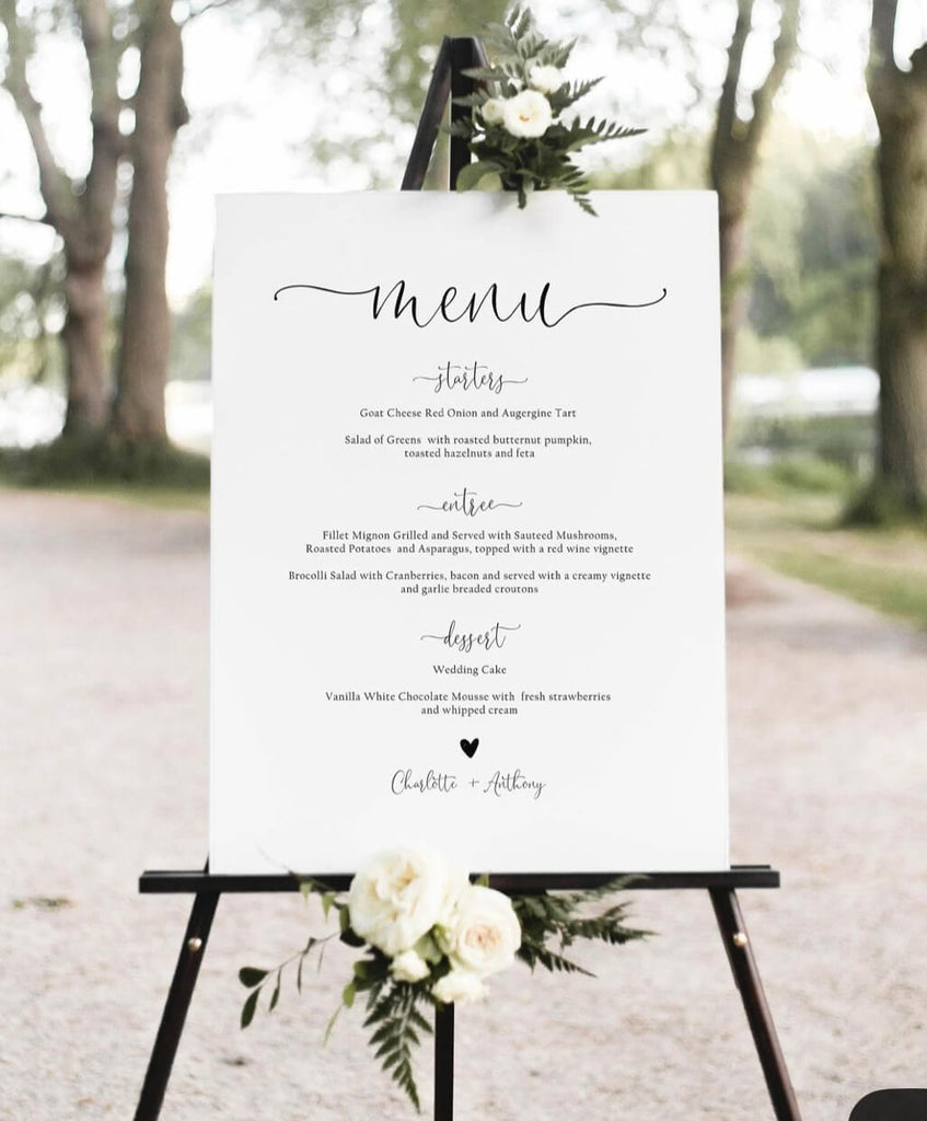 Comment présenter un menu de mariage ?
