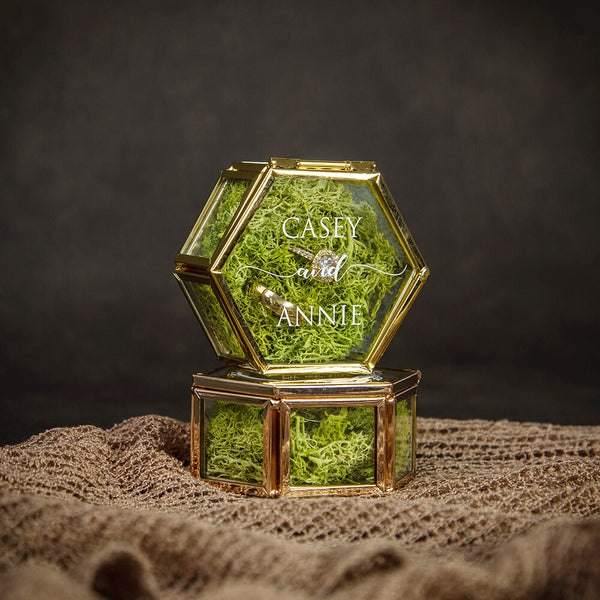 Boîte Élégante Pour Alliances - Présentoir Rouge Simple Pour Mariage Et Fiançailles