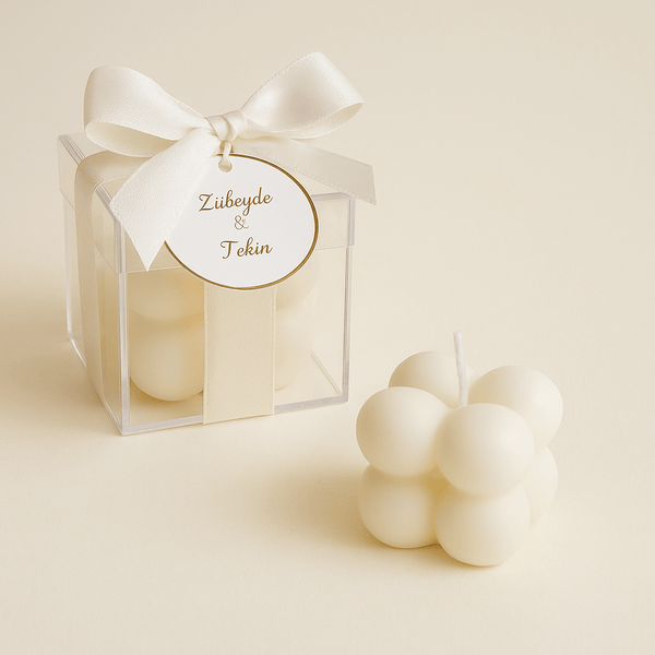 Bougie personnalisée mariage
