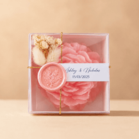 Bougie personnalisée mariage fleurs