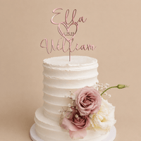 Cake topper rose gold