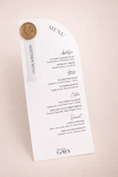 Carte menu mariage chic