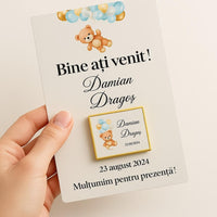 Carte remerciement baptême
