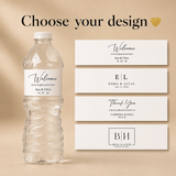 Etiquette bouteille d'eau mariage 