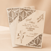 Faire part en bois mariage