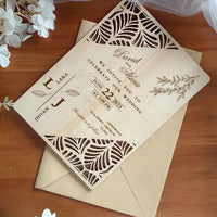 Faire part en bois mariage
