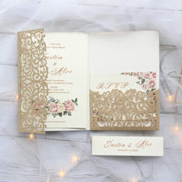 Faire part mariage 3 volets