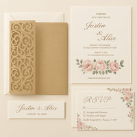 Faire part mariage 3 volets