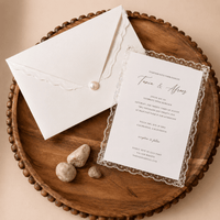 Faire part mariage dentelle