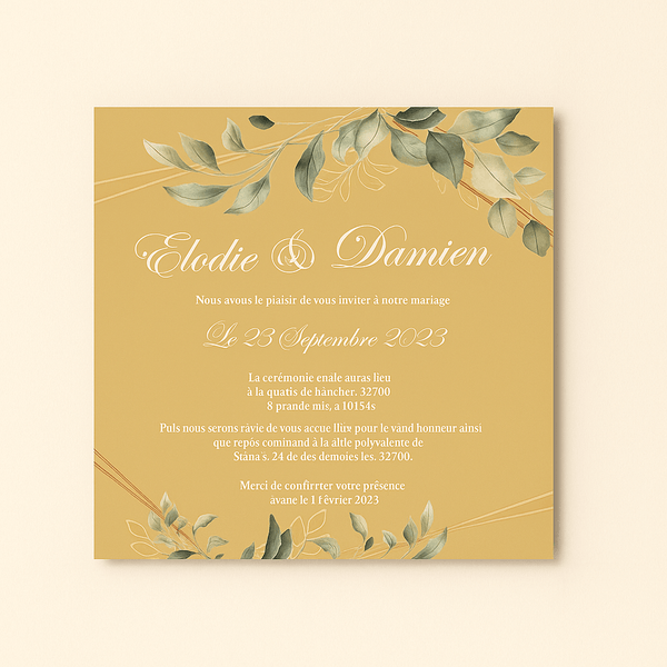 Faire part mariage olivier​