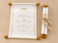 Faire part mariage parchemin