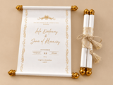 Faire part mariage parchemin