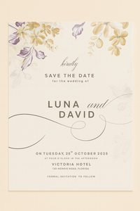 Faire part mariage pastel