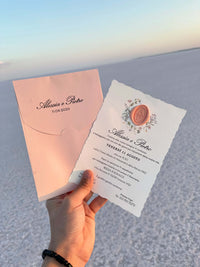 Faire part mariage rose