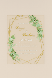 Faire part mariage vert​