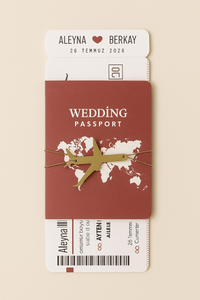 Faire part passeport mariage