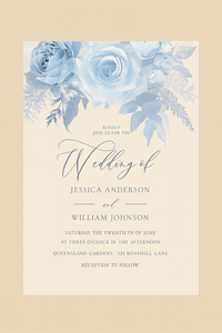 Faire part bleu et blanc