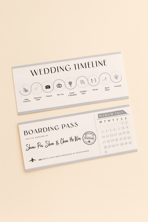 Faire part mariage billet d'avion