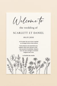 Faire part mariage blanc et noir