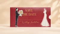 Faire part mariage coulissant