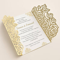 Faire part mariage doré