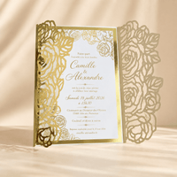 Faire part mariage doré