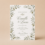 Faire part mariage olivier