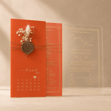 Faire part mariage orange
