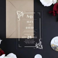 Faire part mariage plexiglas
