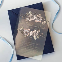 Faire part mariage rose poudré