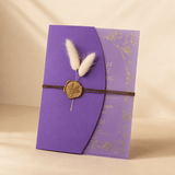 Faire part mariage violet