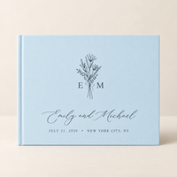 Livre d'or mariage bleu