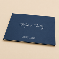 Livre d'or mariage bleu et blanc