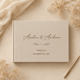 Livre d'or mariage lin