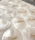 Marque place coquillage mariage