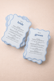 Menu mariage bleu