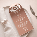 Menu miroir mariage
