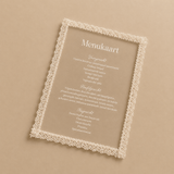Menu mariage dentelle