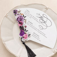 Menu mariage éventail