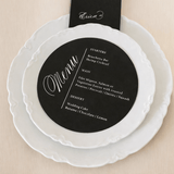 Menu mariage rond