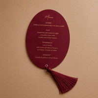 Menu mariage rouge