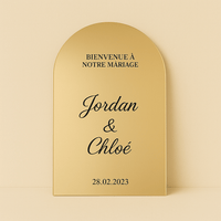 Miroir bienvenue mariage