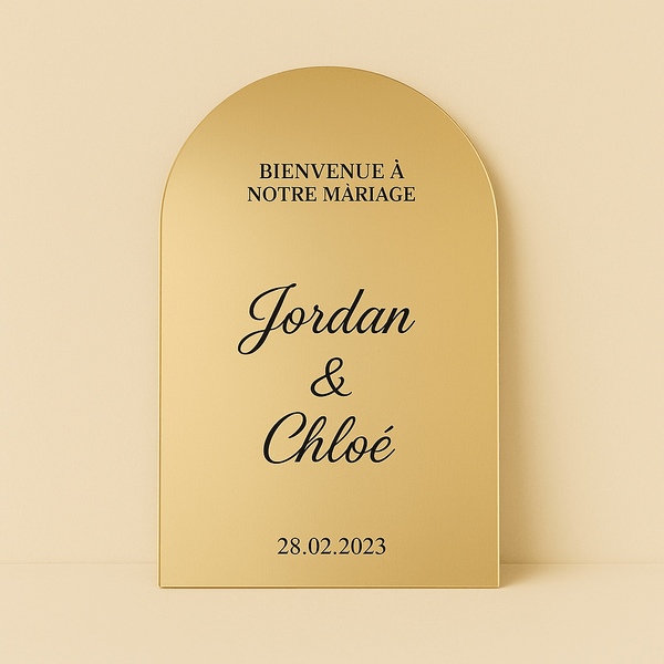 Miroir bienvenue mariage