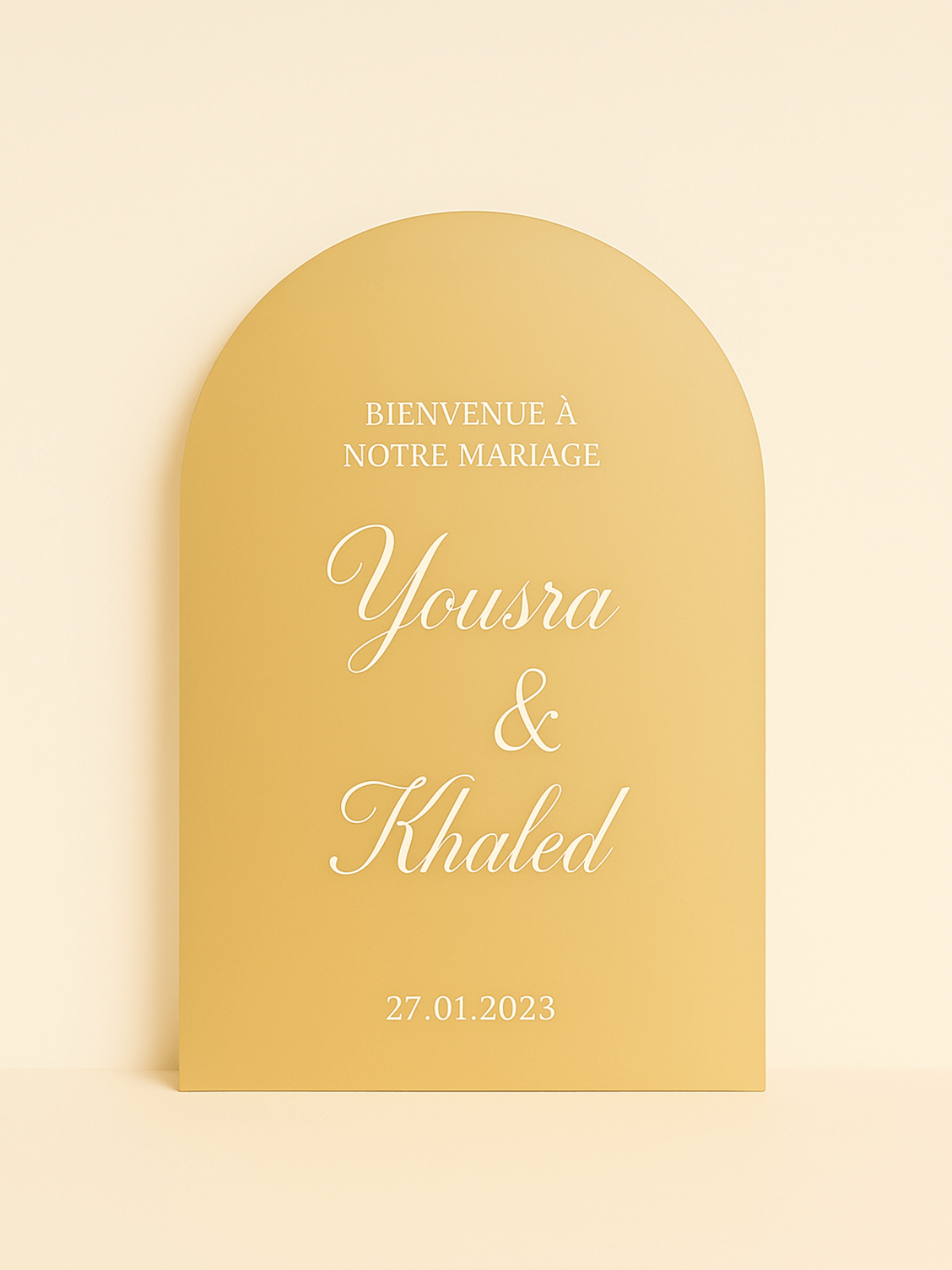 Panneau de bienvenue mariage miroir